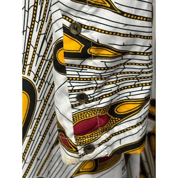 Step in Style trapeze shirt dress, bold print, African influence, statement - Picture 5 of 6